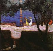 Edvard Munch The Dance in the seaside painting